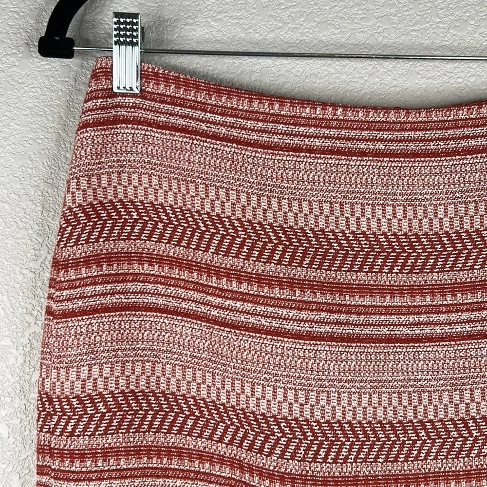 Banana Republic Red & White Tweed Business Skirt‎ Size 6